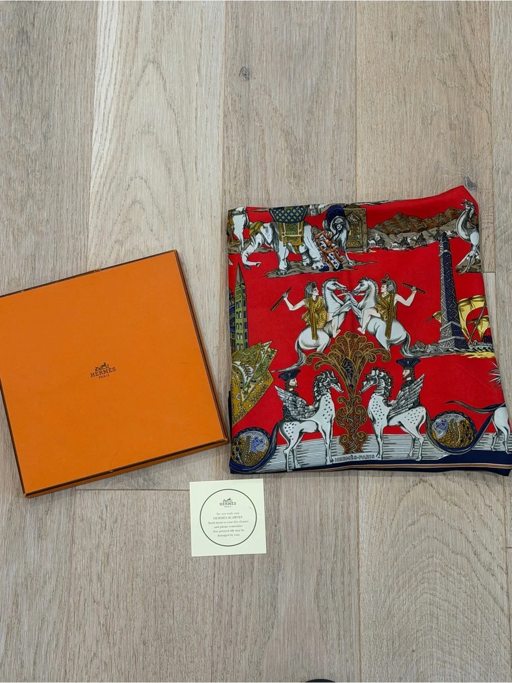 Vintage Hermes Carre 90 ‘Au Fil de la Soie’ Silk Scarf Designed By Annie Faivre